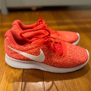 Nike Orange Leopard Tanjun Sneakers